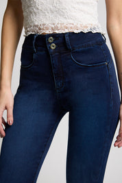 Jeans Tiro Alto Pitillo Push in Push Up   4558