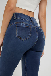Jeans Tiro Alto Pitillo Push In Push Up 4681
