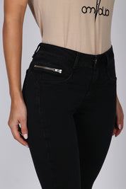 Jeans Tiro Medio Pitillo 4705