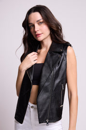 Chaqueta Mujer Biker Sin Mangas 4713
