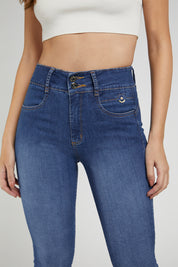 Jeans Tiro Alto Pitillo Push In Push Up 4860