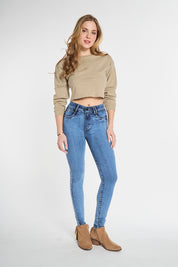 Jeans Tiro Alto Pitillo 4865