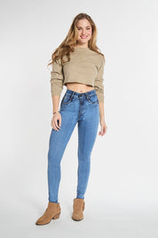 Jeans Tiro Alto Pitillo 4865