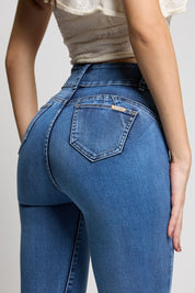 Jeans Tiro Alto Pitillo Pitillo Push in Push Up  5282