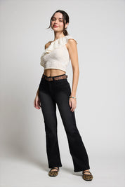 Jeans Tiro Alto Recto Push In Push Up 5286
