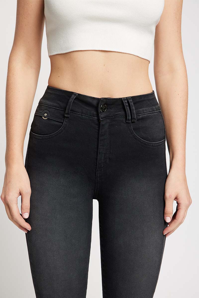 Jeans Tiro Alto Pitillo Push in Push Up 5433
