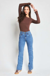 Jeans Mujer Tiro Alto Recto 5436