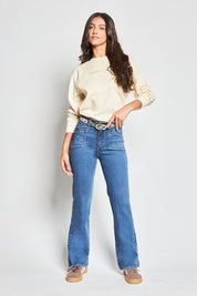 Jeans Mujer Tiro Alto Recto 5437