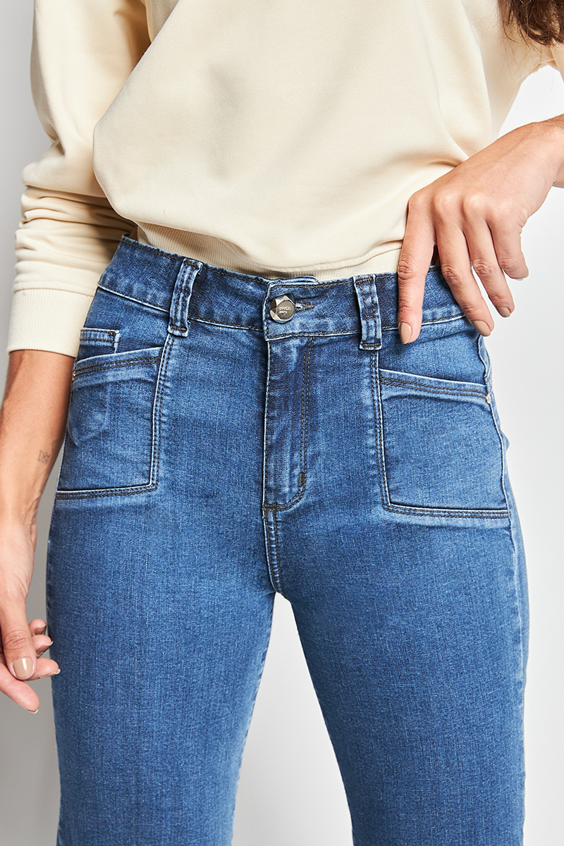 Jeans Mujer Tiro Alto Recto 5437