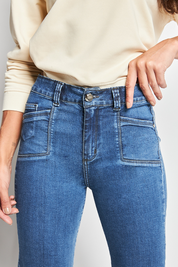Jeans Mujer Tiro Alto Recto 5437