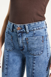 Jeans Mujer Tiro Alto Recto 5443