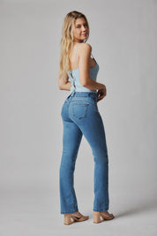 Jeans Mujer Tiro Alto Regular Marfil 5445