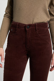 Pantalón Mujer Tiro Alto Recto Cotelé 5455