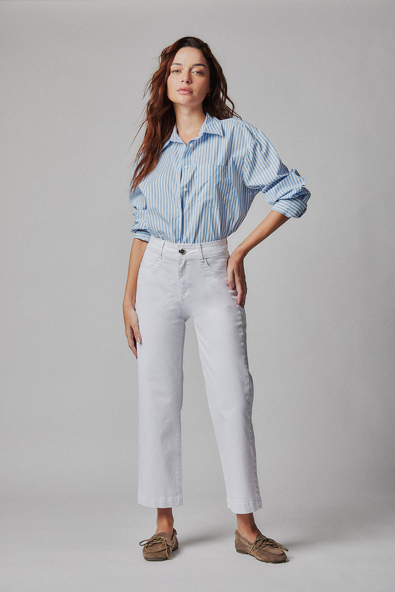 Jeans Mujer Tiro Alto Recto Seiko Crop 5544