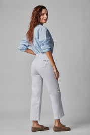 Jeans Mujer Tiro Alto Recto Seiko Crop 5544