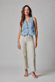 Jeans Mujer Tiro Alto Recto Seiko Crop 5559