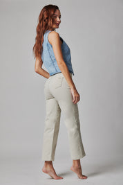 Jeans Mujer Tiro Alto Recto Seiko Crop 5559