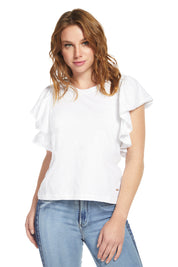 Polera con Vuelos 4465 Blanca