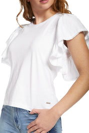 Polera con Vuelos 4465 Blanca