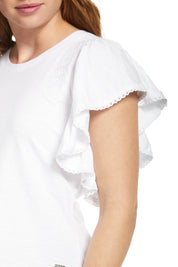 Polera con Vuelos 4465 Blanca