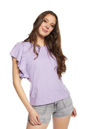 Polera con Vuelos 4465 Lila