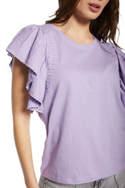 Polera con Vuelos 4465 Lila