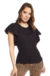 Polera con Vuelos 4465 Negra