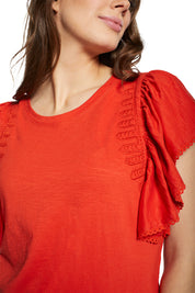 Polera con Vuelos 4465 Roja