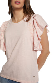 Polera con Vuelos 4465 Rosada